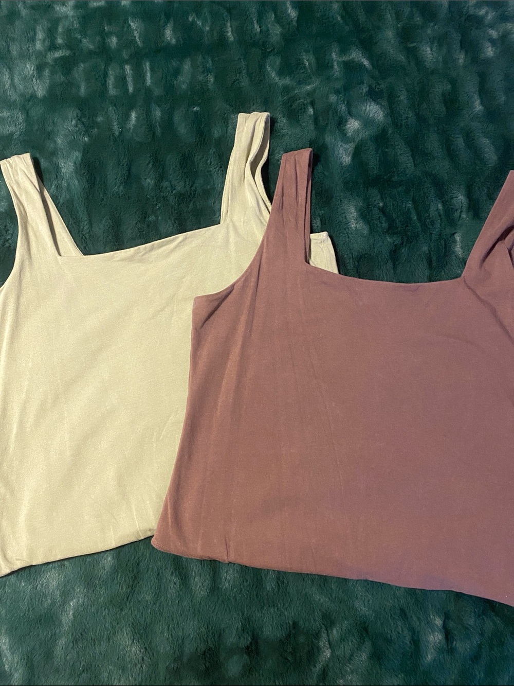 2! Old Navy Square-Neck Bodysuit Duo in Sage and Brown